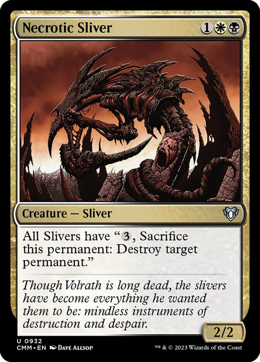 MTG Card Title: Necrotic Sliver CMM/932