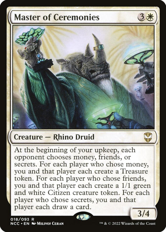 MTG Card Title: Master of Ceremonies NCC/18