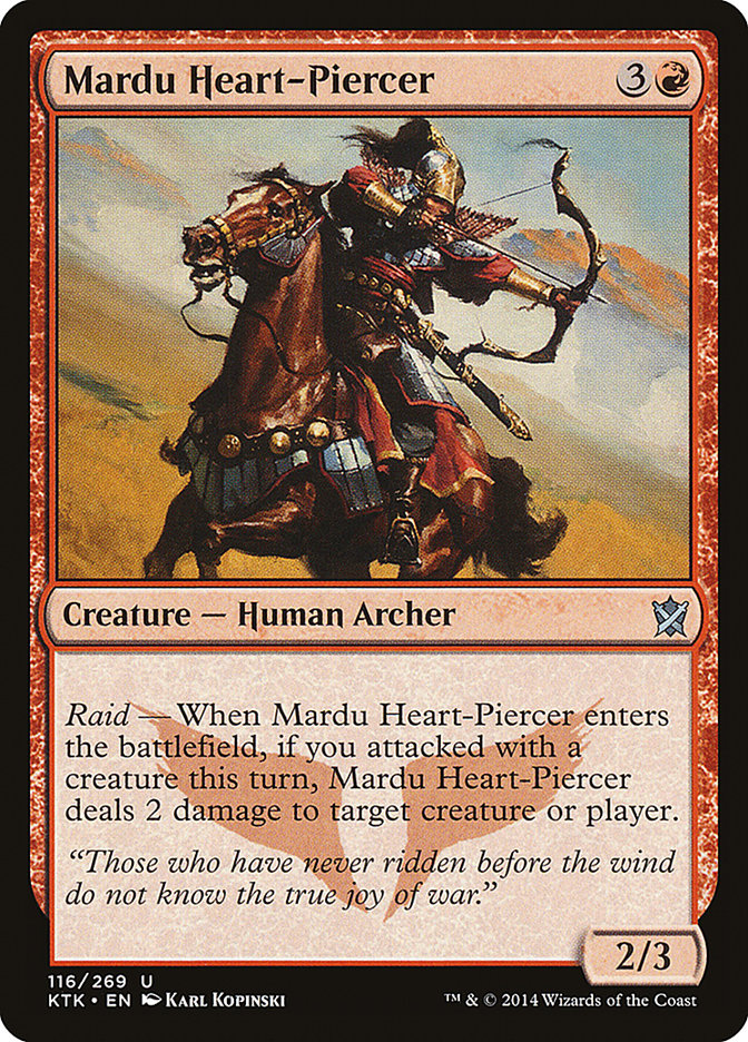 MTG Card Title: Mardu Heart-Piercer KTK/116