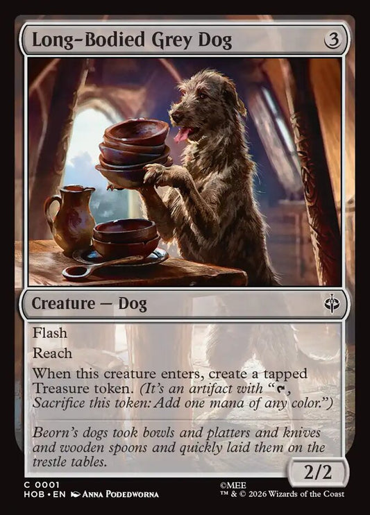 MTG Card Title: Long-Bodied Grey Dog HOB/1