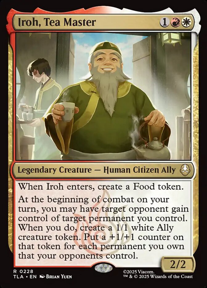 MTG Card Title: Iroh, Tea Master TLA/228