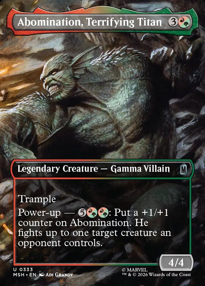 MTG Card Title: Abomination, Terrifying Titan MSH/333