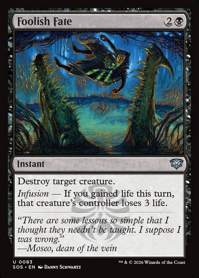 MTG Card Title: Foolish Fate SOS/83