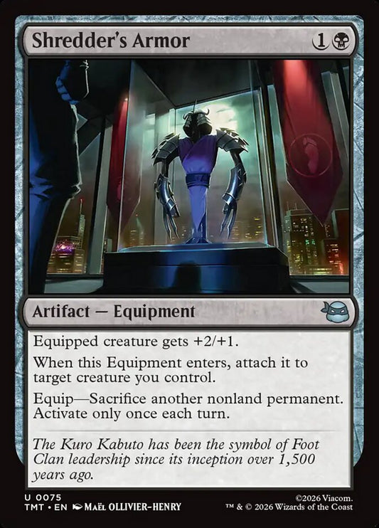 MTG Card Title: Shredder's Armor TMT/75