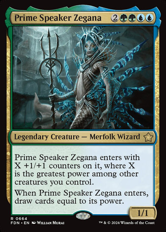 MTG Card Title: Prime Speaker Zegana FDN/664