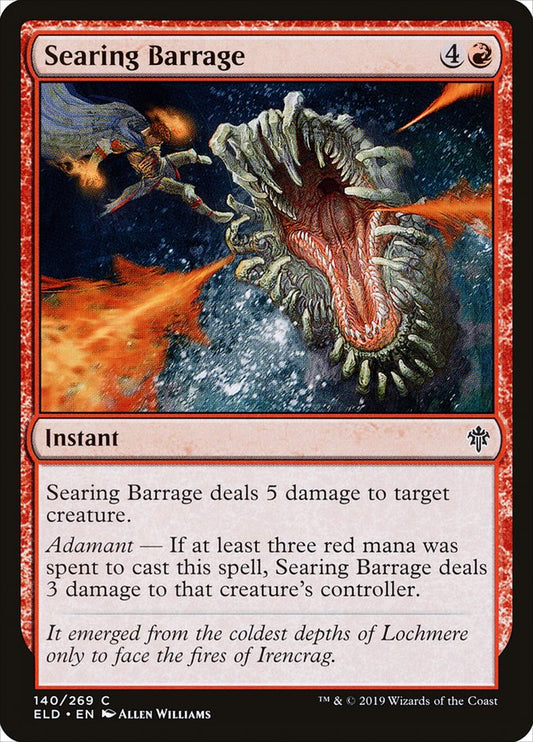 MTG Card Title: Searing Barrage ELD/140