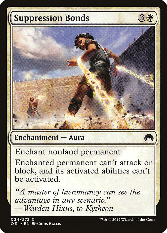 MTG Card Title: Suppression Bonds ORI/34
