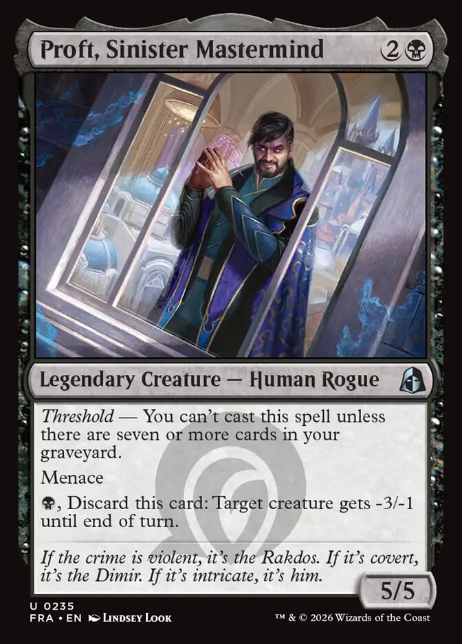 MTG Card Title: Proft, Sinister Mastermind FRA/235