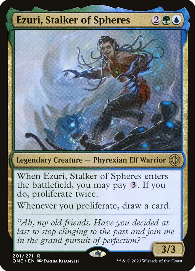 MTG Card Title: Ezuri, Stalker of Spheres ONE/201