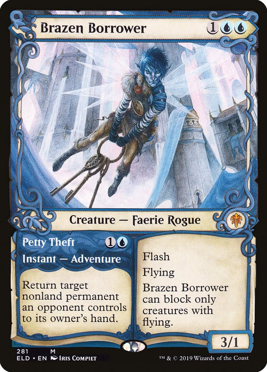 MTG Card Title: Brazen Borrower // Petty Theft ELD/281