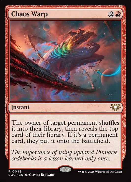 MTG Card Title: Chaos Warp EOC/49