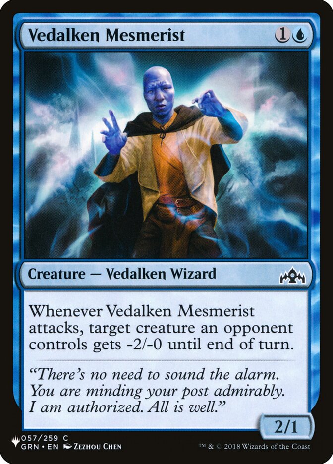 MTG Card Title: Vedalken Mesmerist PLST/GRN-57