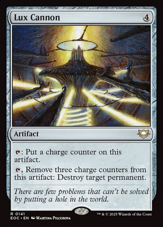 MTG Card Title: Lux Cannon EOC/141