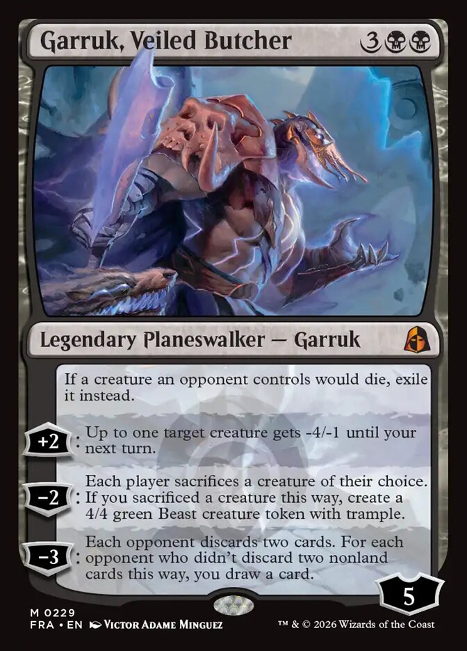 MTG Card Title: Garruk, Veiled Butcher FRA/229