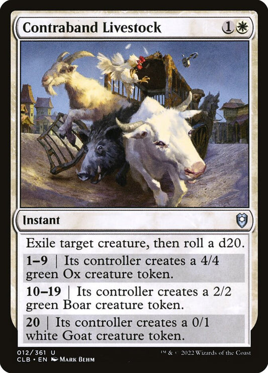 MTG Card Title: Contraband Livestock CLB/12