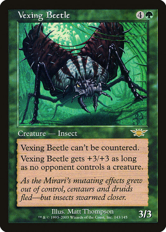 MTG Card Title: Vexing Beetle LGN/143