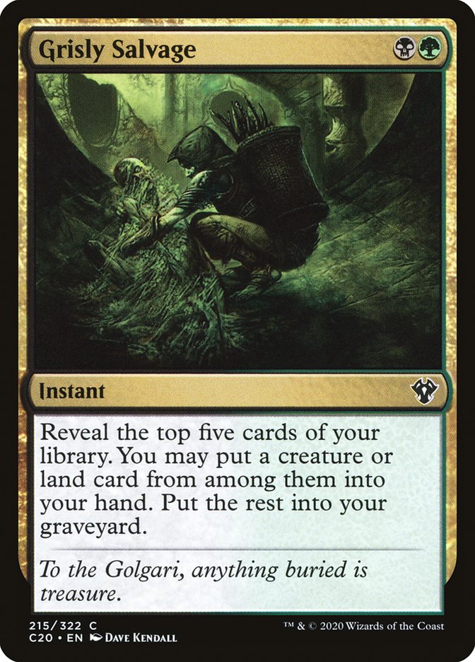 MTG Card Title: Grisly Salvage C20/215