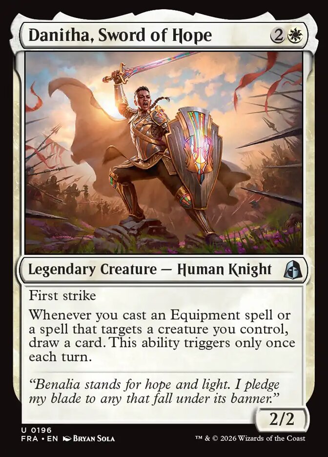 MTG Card Title: Danitha, Sword of Hope FRA/196