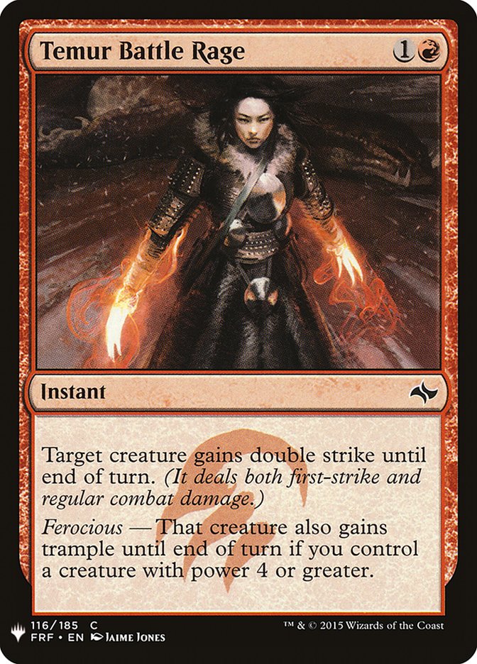 MTG Card Title: Temur Battle Rage PLST/FRF-116