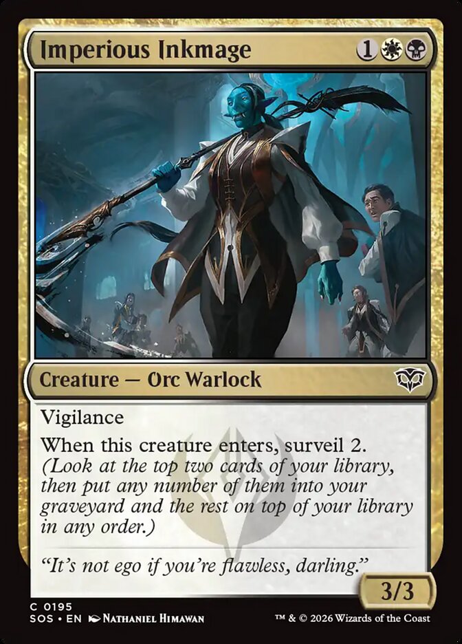MTG Card Title: Imperious Inkmage SOS/195