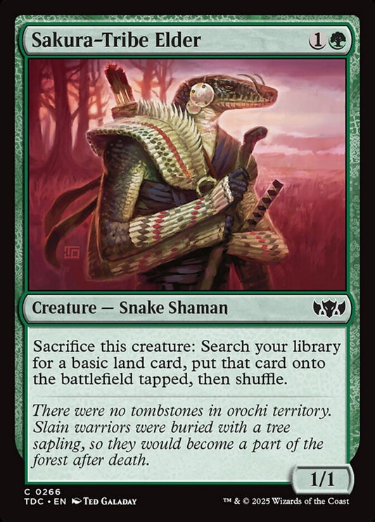 MTG Card Title: Sakura-Tribe Elder TDC/266