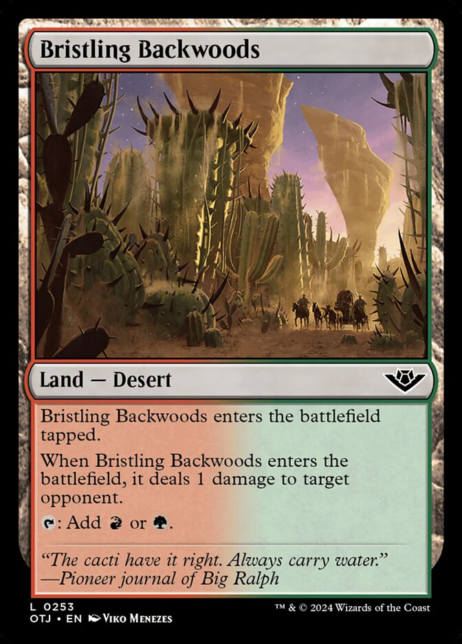 MTG Card Title: Bristling Backwoods OTJ/253