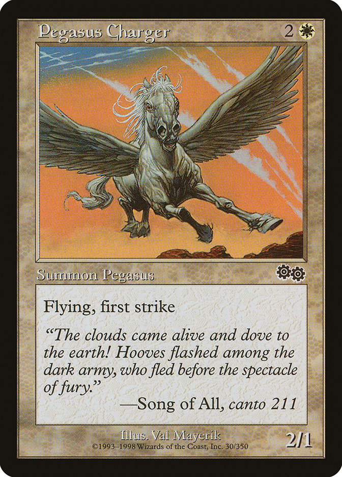 MTG Card Title: Pegasus Charger USG/30