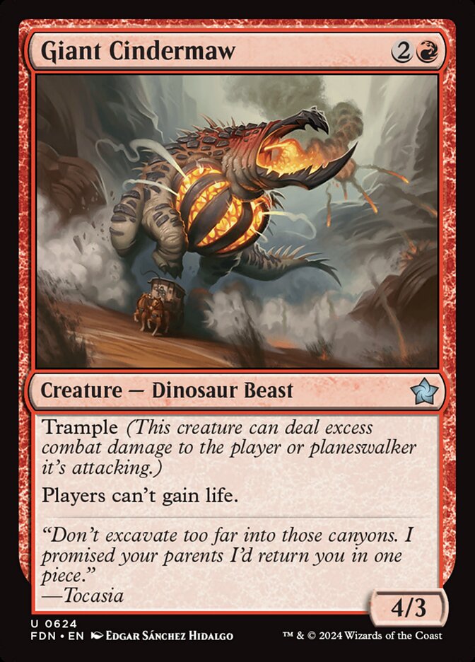 MTG Card Title: Giant Cindermaw FDN/624