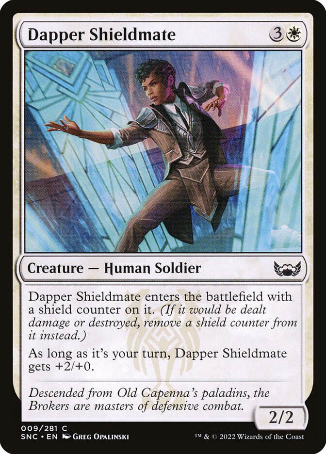 MTG Card Title: Dapper Shieldmate SNC/9