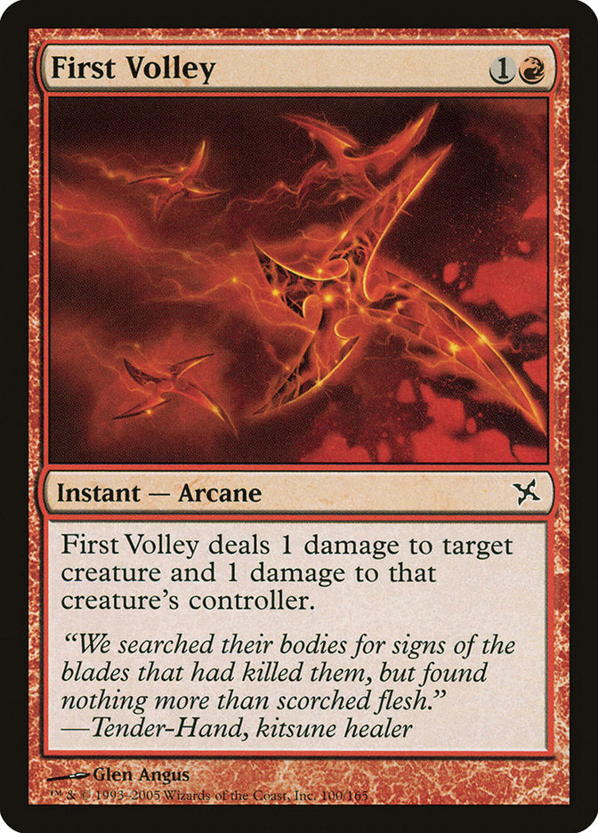 MTG Card Title: First Volley BOK/100