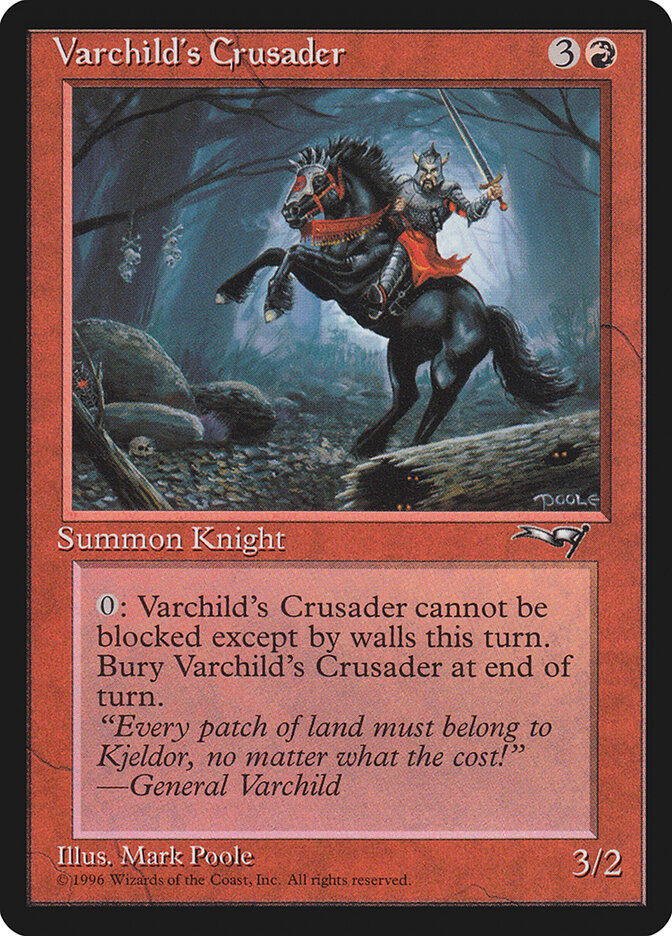 MTG Card Title: Varchild's Crusader ALL/82b