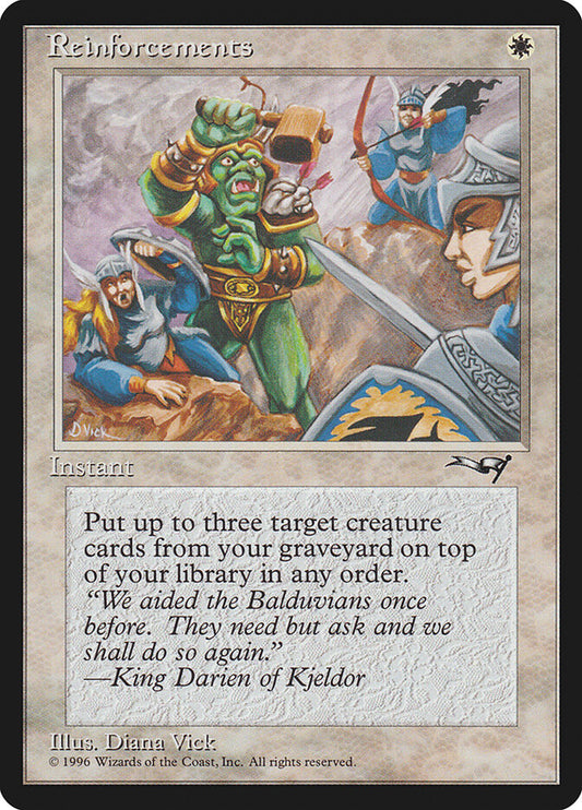 MTG Card Title: Reinforcements ALL/12a