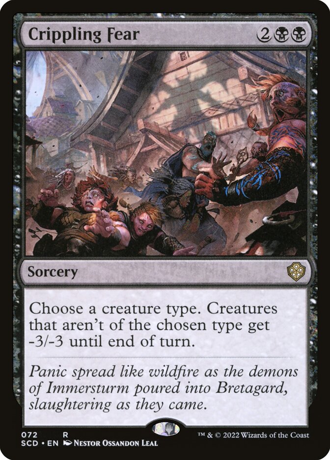 MTG Card Title: Crippling Fear SCD/72