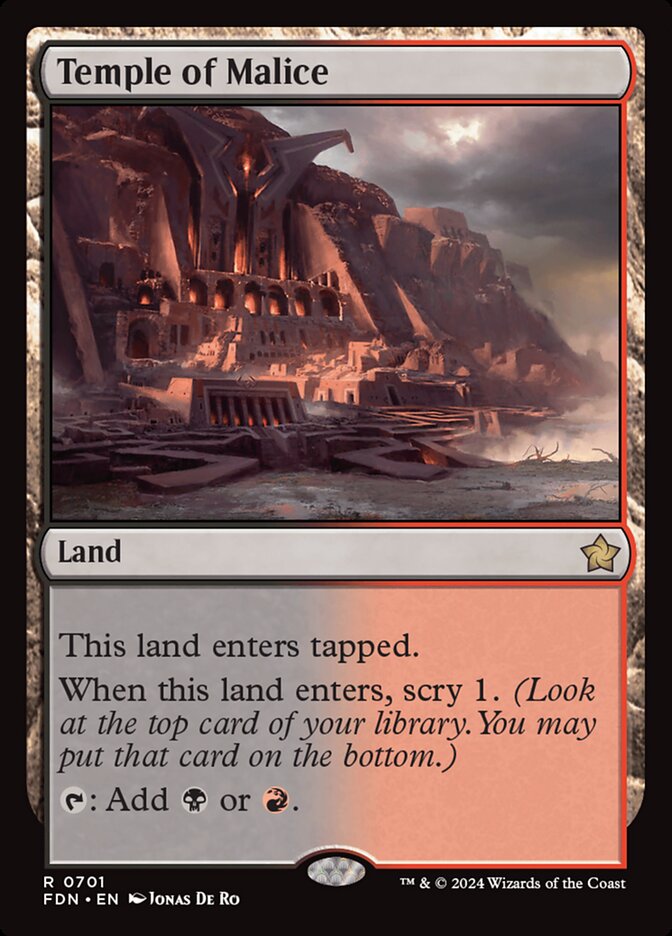 MTG Card Title: Temple of Malice FDN/701