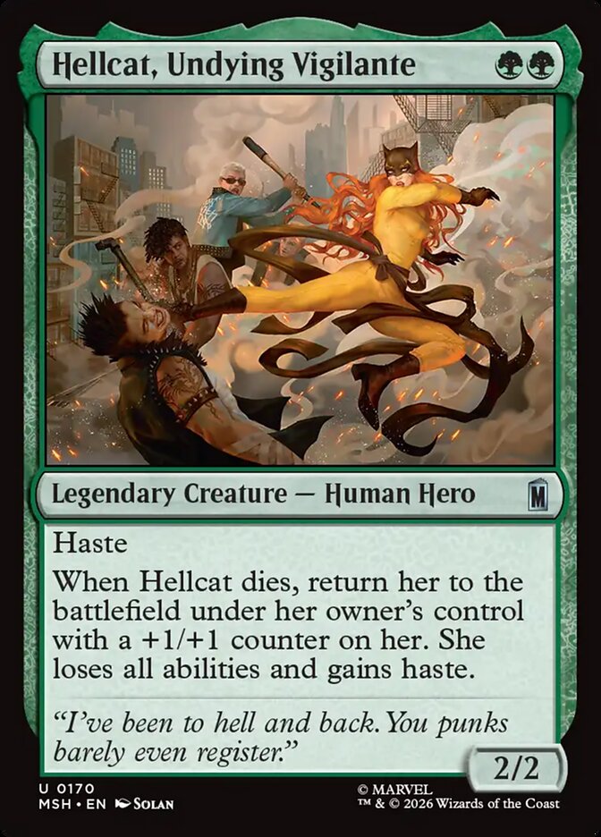 MTG Card Title: Hellcat, Undying Vigilante MSH/170