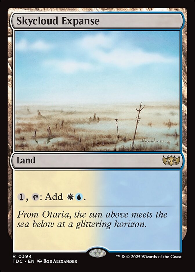 MTG Card Title: Skycloud Expanse TDC/394