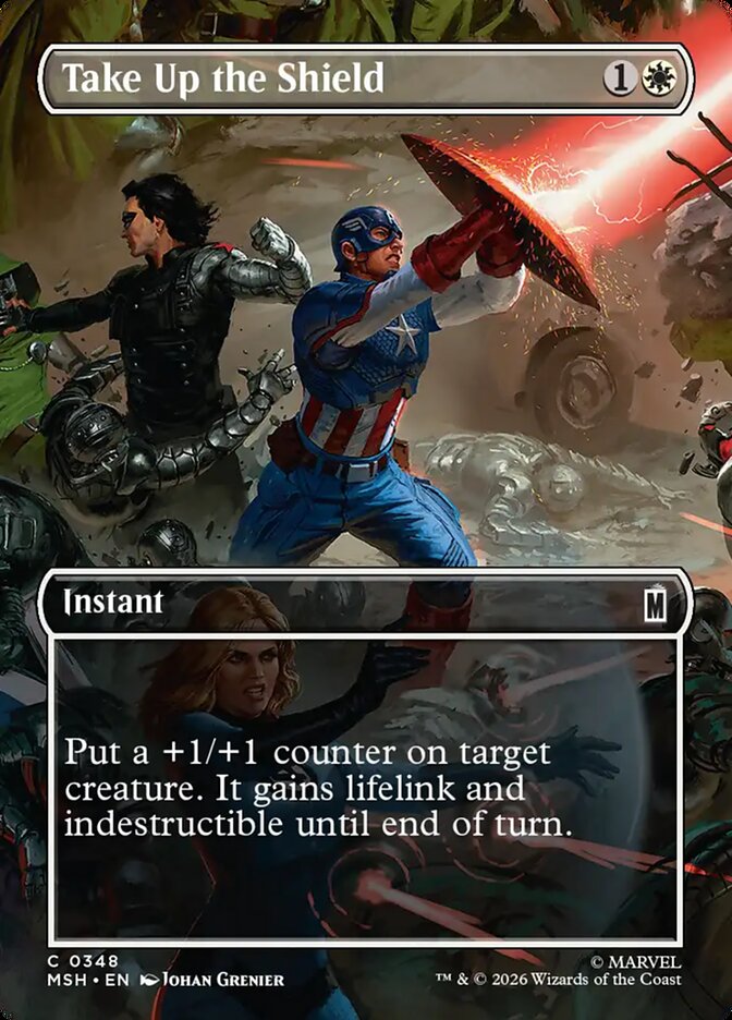 MTG Card Title: Take Up the Shield MSH/348