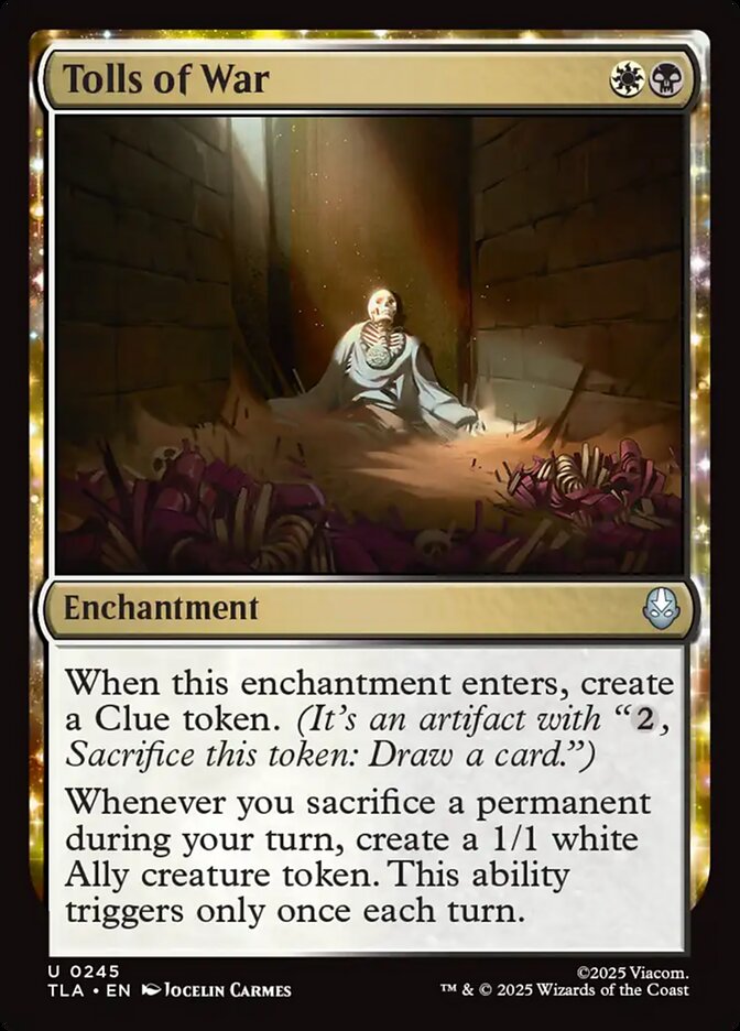 MTG Card Title: Tolls of War TLA/245
