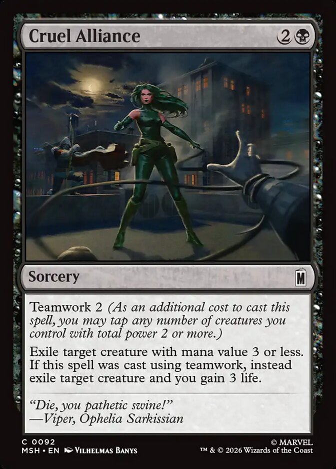 MTG Card Title: Cruel Alliance MSH/92