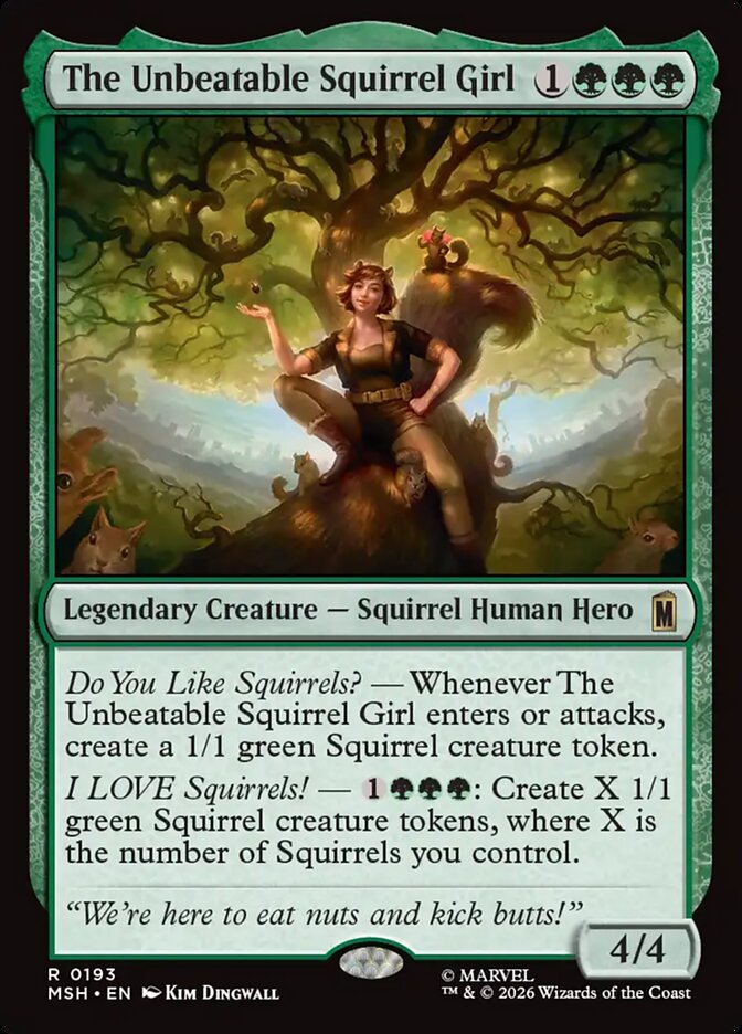 MTG Card Title: The Unbeatable Squirrel Girl MSH/193