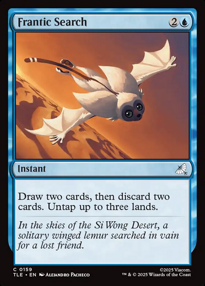 MTG Card Title: Frantic Search TLE/159
