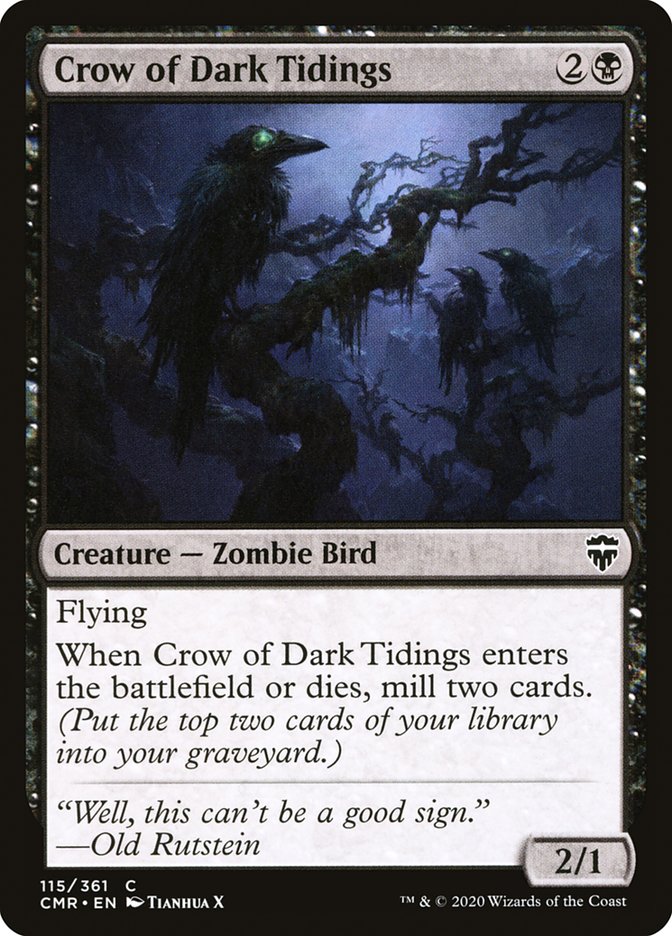 MTG Card Title: Crow of Dark Tidings CMR/115