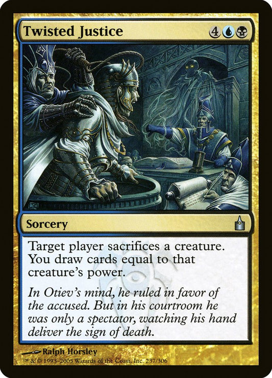 MTG Card Title: Twisted Justice RAV/237
