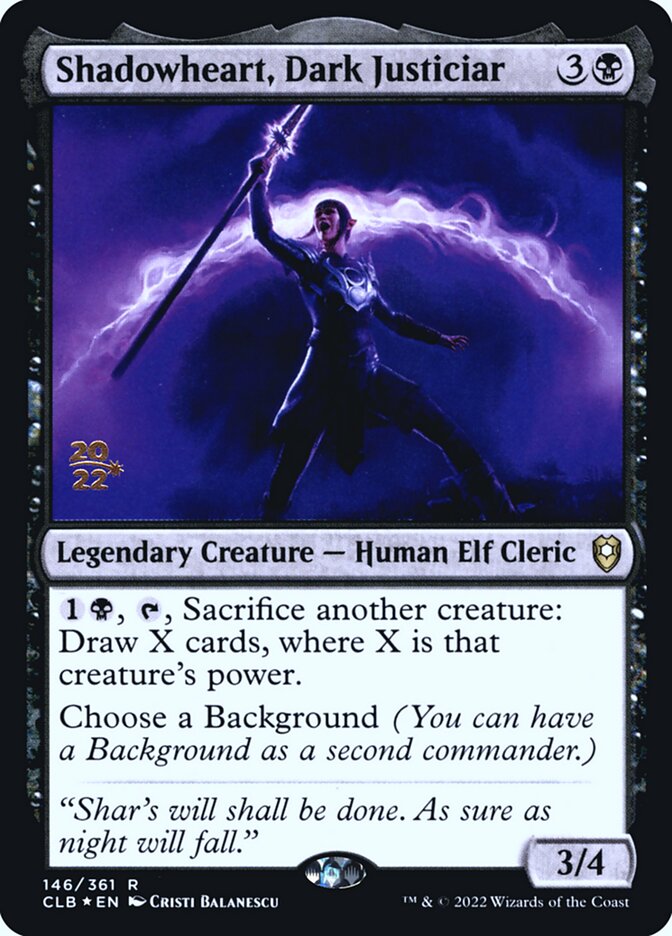MTG Card Title: Shadowheart, Dark Justiciar PCLB/146s