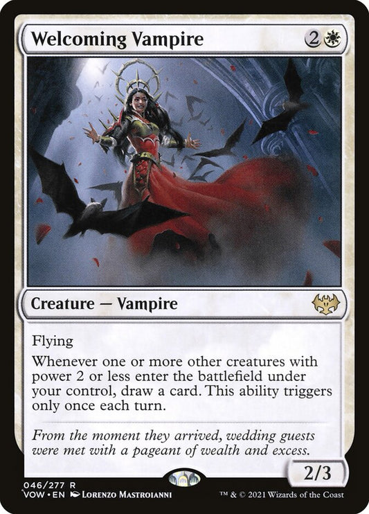 MTG Card Title: Welcoming Vampire VOW/46