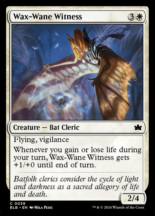 MTG Card Title: Wax-Wane Witness BLB/39