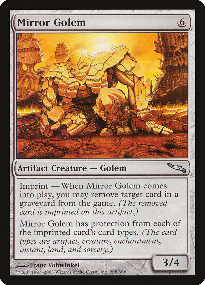MTG Card Title: Mirror Golem MRD/208