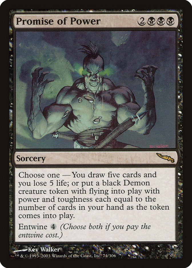 MTG Card Title: Promise of Power MRD/74