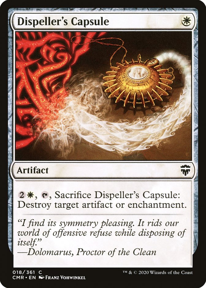 MTG Card Title: Dispeller's Capsule CMR/18
