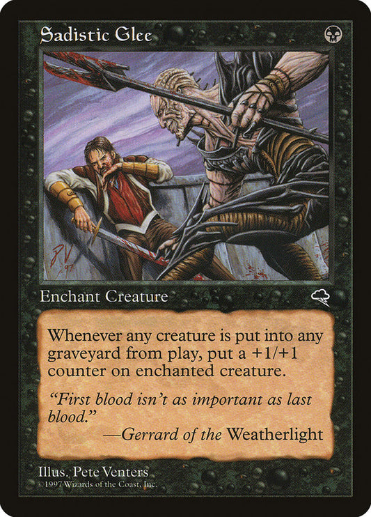 MTG Card Title: Sadistic Glee TMP/153